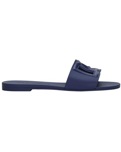 Dolce & Gabbana Beachwear Rubber Slides - Blue