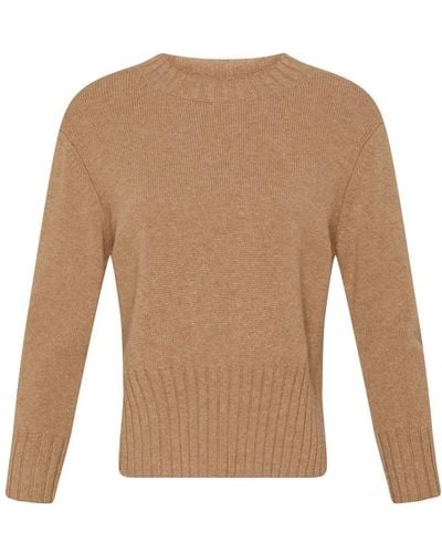 Loulou Studio Mora Short Cashmere Sweater - Brown