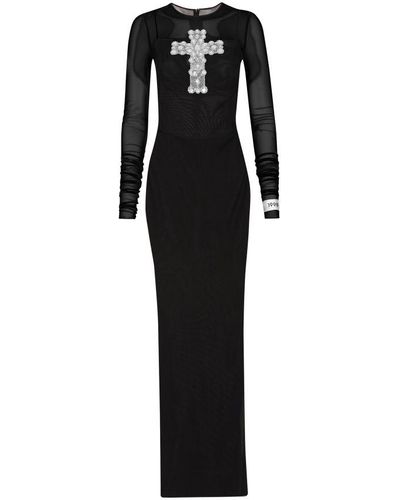 Dolce & Gabbana Tulle Dress With Embellishment - Black