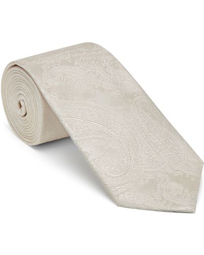 Brunello Cucinelli Cravate en soie - Blanc