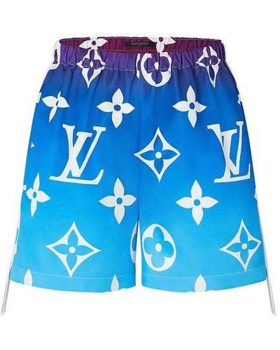 Louis Vuitton Sunset Monogram Sporty Shorts - Blue