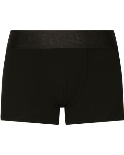 Dolce & Gabbana Regular-Boxershorts aus bi-elastischem Jersey - Schwarz