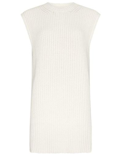 Anine Bing Olivier Sleeveless Sweater - White