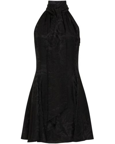 Versace Baroque Jacquard Silk Viscose Dress - Black