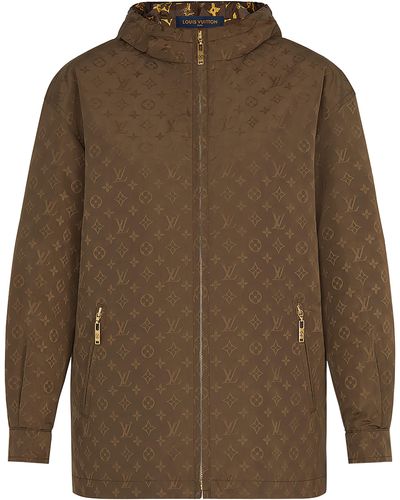 Louis Vuitton Parka Monogram en taffetas technique - Marron