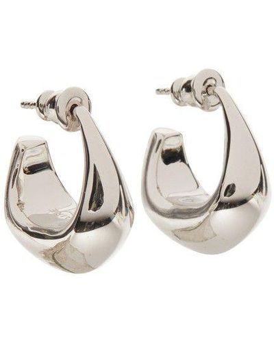 Lemaire Curved Mini Drop Earrings - Metallic
