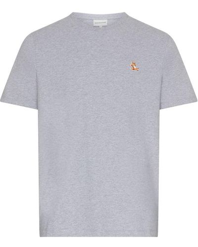 Maison Kitsuné Chillax Fox Head Patch Tee-Shirt - Gray