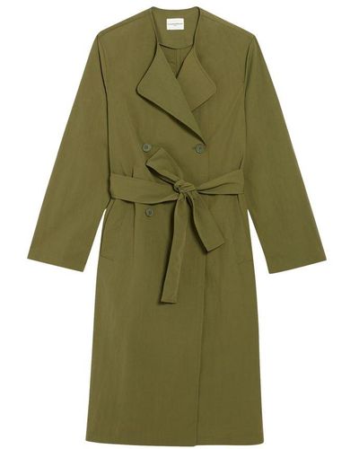 Claudie Pierlot Nylon Mid-length Trench Coat - Green