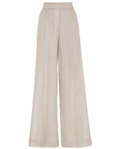 Brunello Cucinelli Loose Track Trousers - Natural