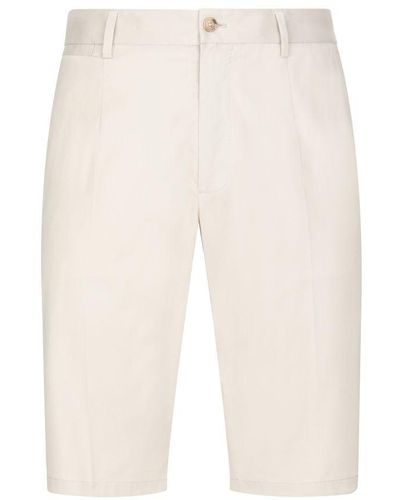 Dolce & Gabbana Stretch Cotton Shorts - Natural