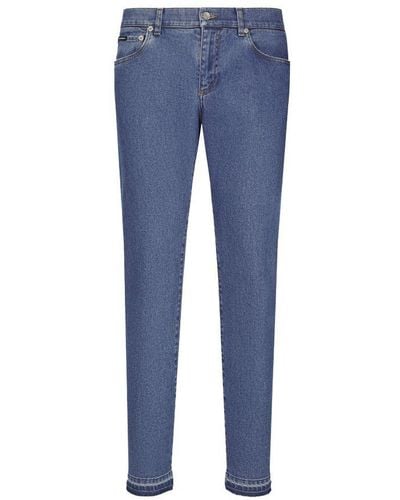 Dolce & Gabbana Slim-Fit Stretch Denim Jeans - Blue