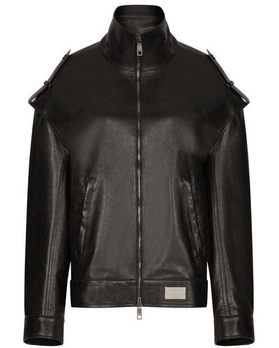 Dolce & Gabbana Oversize Bullskin Jacket - Black