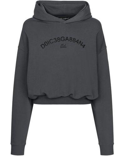 Dolce & Gabbana Crop-Hoodie - Grau