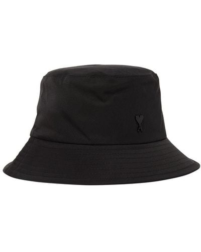 Ami Paris Ami De Cœur Reversible Bucket Hat - Black