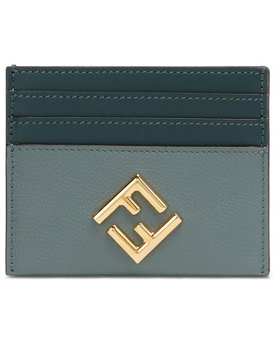 Fendi Porte-cartes FF Diamonds - Bleu