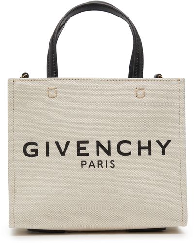 Givenchy Cabas-Tasche G Tote Mini aus Leinen - Natur