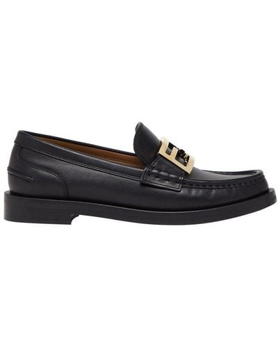 Fendi Baguette Leather Loafer - Black