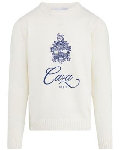 Casablancabrand Pullover Embleme De Caza Intarsia - Weiß