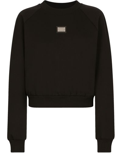 Dolce & Gabbana Sweatshirt aus Funktionsjersey - Schwarz