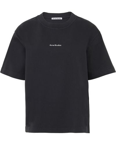 Acne Studios T-shirt à manches courtes Edie Stamp - Noir