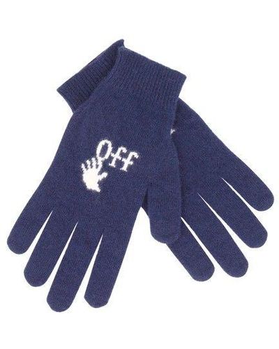 Off White C/o Virgil Abloh Gloves In Blue