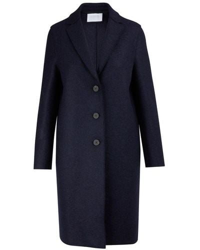 Harris Wharf London Felted Wool Coat - Blue