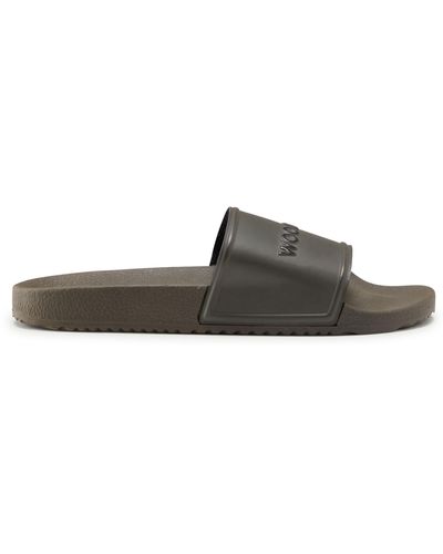 Woolrich Slide-Sandalen aus Gummi - Schwarz