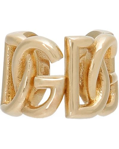 Dolce & Gabbana Boucles d'oreilles ear cuffs avec logo DG - Métallisé