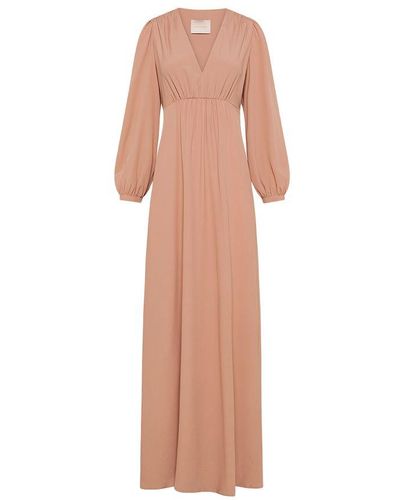 Momoní Artemesia Plain Acetate Silk Dress - Pink