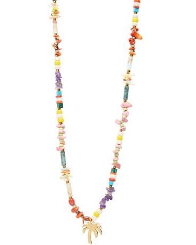 Palm Angels Palm Beads Necklace - Metallic