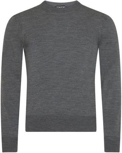 Tom Ford Round-Neck Sweater - Gray