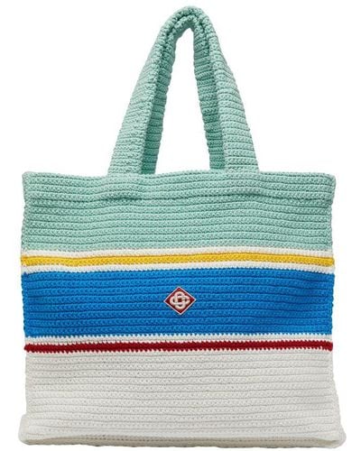Casablanca Crochet Bag - Blue