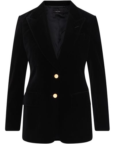 Tom Ford Veste simple boutonnage - Noir