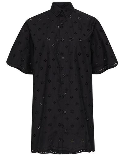Matteau Broderie Mini Shirt Dress - Black