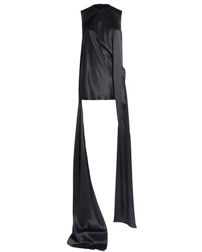 Ann Demeulemeester Jona Mini Asymmetric Drape Dress - Black