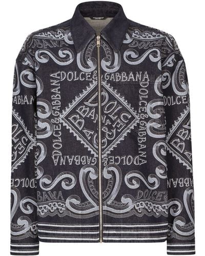 Dolce & Gabbana Blouson aus Denim - Schwarz
