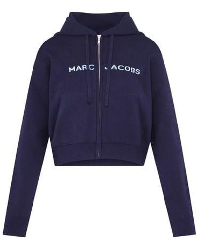 Marc Jacobs The Cropped Zip Hoodie - Blue