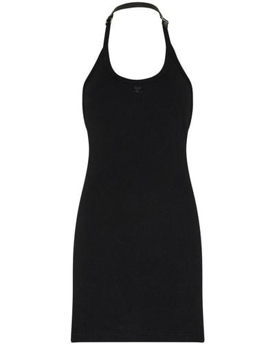 Courreges Holistic Buckle 90's Ribs Long Dress - Black
