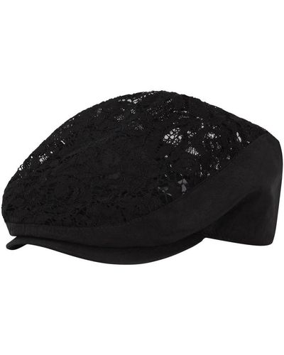 Dolce & Gabbana Lace Flat Cap - Black
