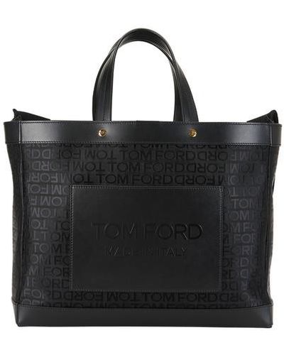 Tom Ford Logo T Screw Small Tote Bag - Black