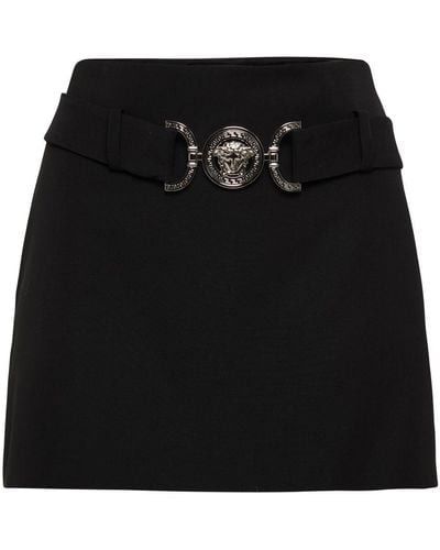 Versace Medusa Buckle Mini Skirt - Black
