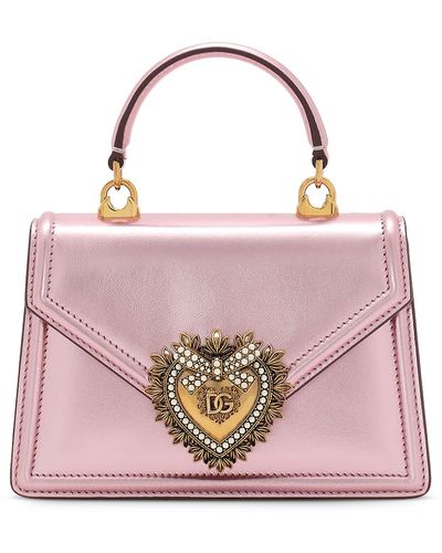 Dolce & Gabbana Kleine Henkeltasche Devotion - Pink