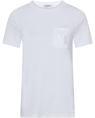 Max Mara Kurzarm-T-Shirt Madera - Weiß