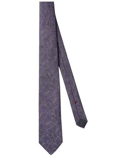 Brunello Cucinelli Silk Necktie - Purple