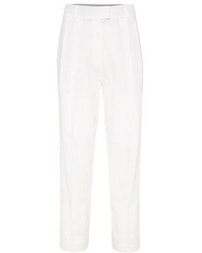 Brunello Cucinelli Pants With Monili - White