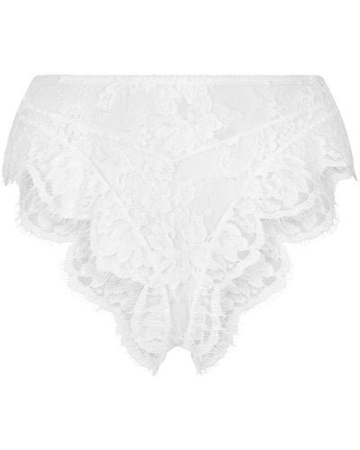 Dolce & Gabbana High Waist Lace Panties - White