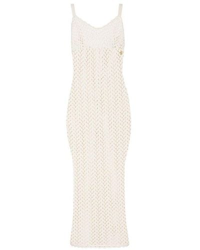 Dolce & Gabbana Crochet Slip Dress - White