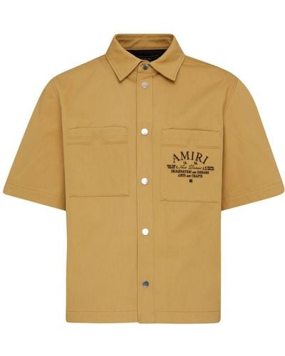 Amiri Arts District Camp Shortsleeved Shirt - Yellow