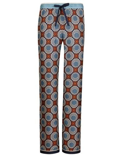 Dolce & Gabbana Printed Silk Pyjama Trousers - Blue