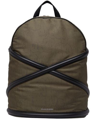 Alexander McQueen Backpack With Harness - Green